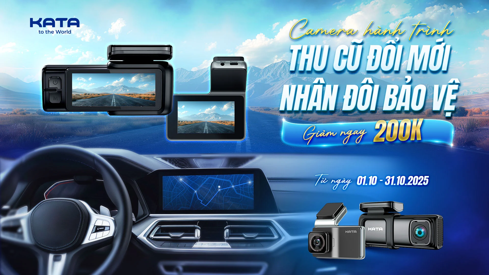 Camera hành trình thu cũ đổi mới Tháng 10 KATA