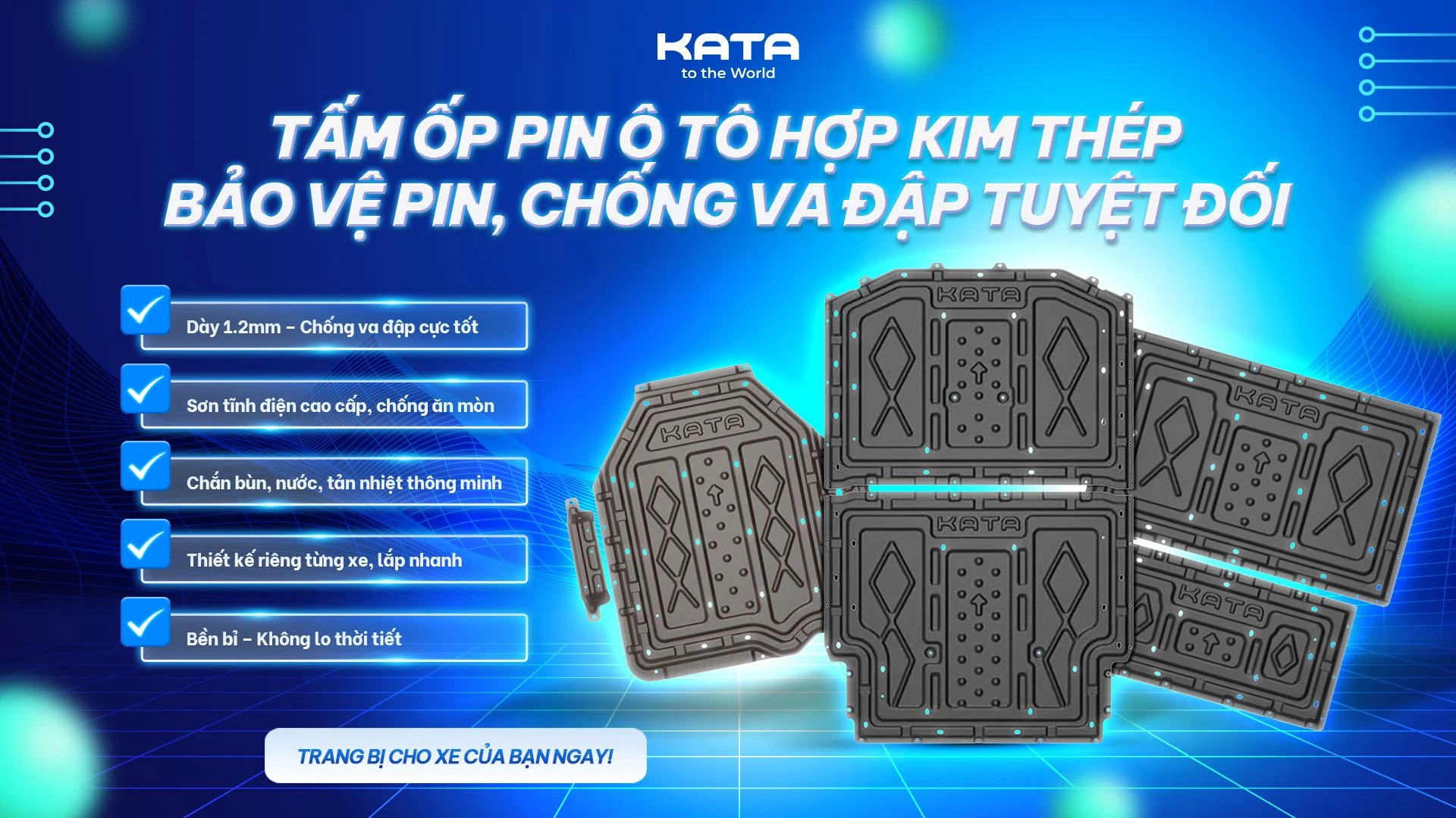 Tấm Ốp Pin Xe Ô Tô