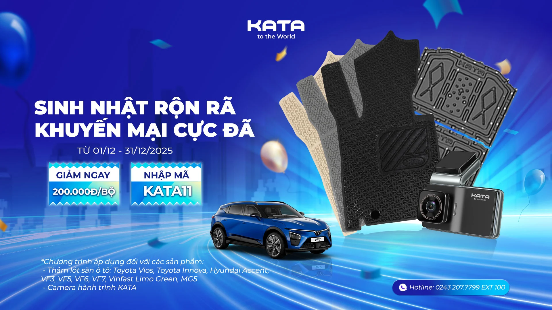 KATA SINH NHẬT RỘN RÃ – KHUYẾN MẠI CỰC ĐÃ