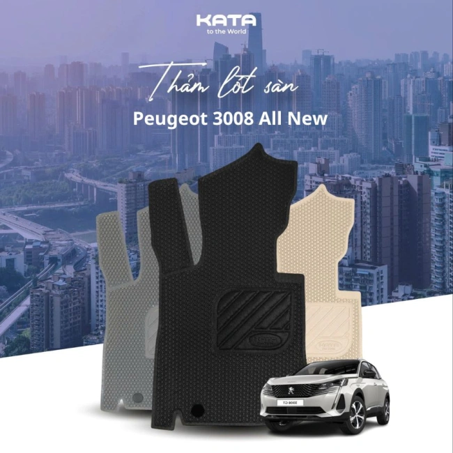 Thảm Lót Sàn Xe Peugeot 3008 All New Cao Cấp KATA