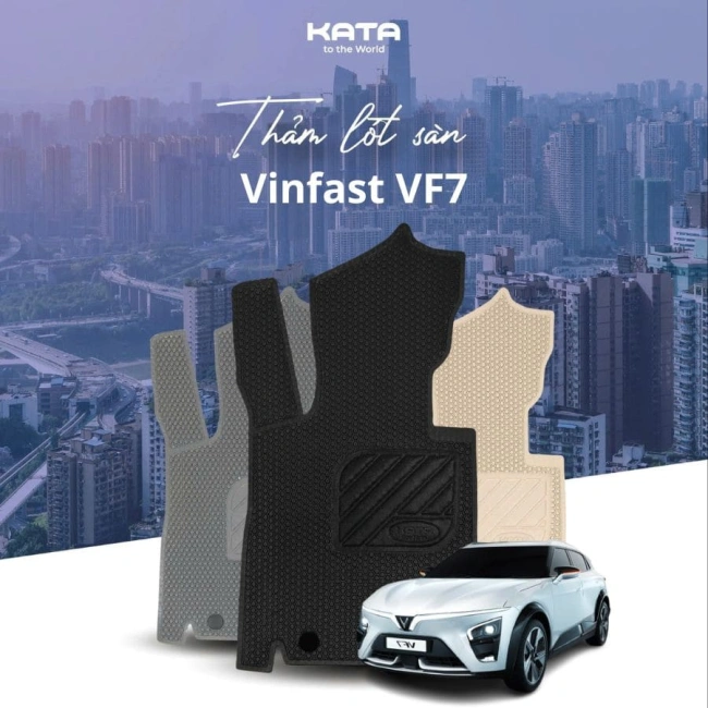Thảm Lót Sàn Ô Tô Vinfast VF7 Nhựa PVC Nguyên Sinh KATA