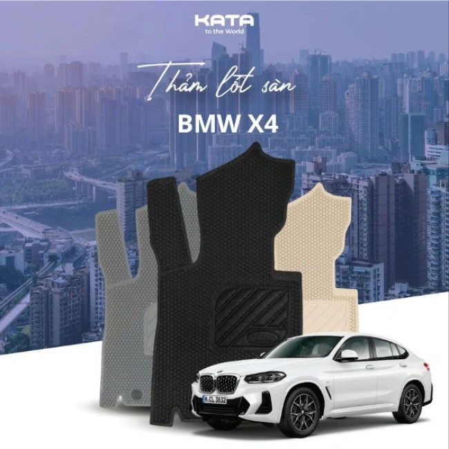 Thảm Lót Sàn Xe Ô Tô BMW X4 KATA Cao Cấp