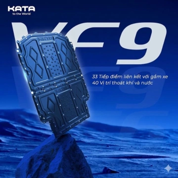 Tấm Giáp Bảo Vệ Pin VF9 KATA Kháng Nước Tuyệt Đối