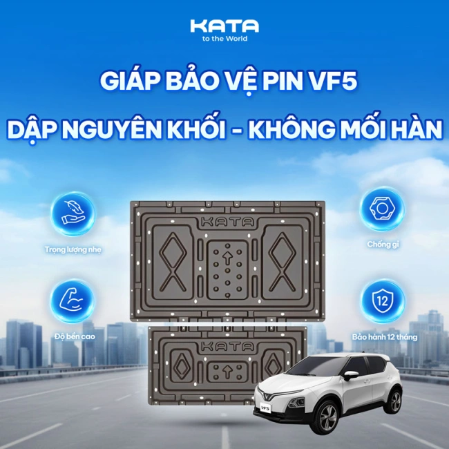 Tấm Giáp Bảo Vệ Pin VF5 KATA Nguyên Khối Không Mối Hàn