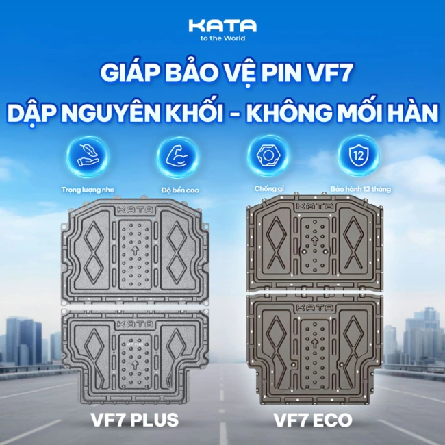 Giáp Bảo Vệ Pin Vinfast VF7 KATA Sơn Tĩnh Điện