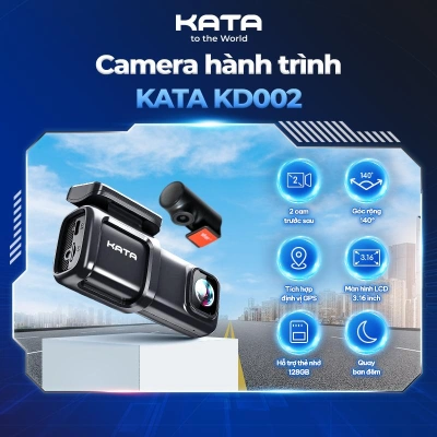 Camera hành trình KATA DASH KD002 4K Ultra HD Wifi 2 mắt