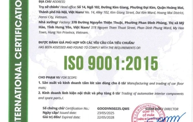 Chứng chỉ ISO 9001:2015 (2025-2028)