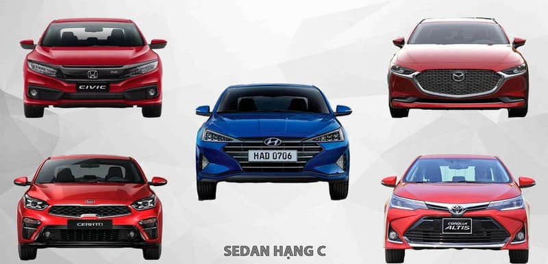 Các mẫu xe sedan hạng c được yêu thích nhất