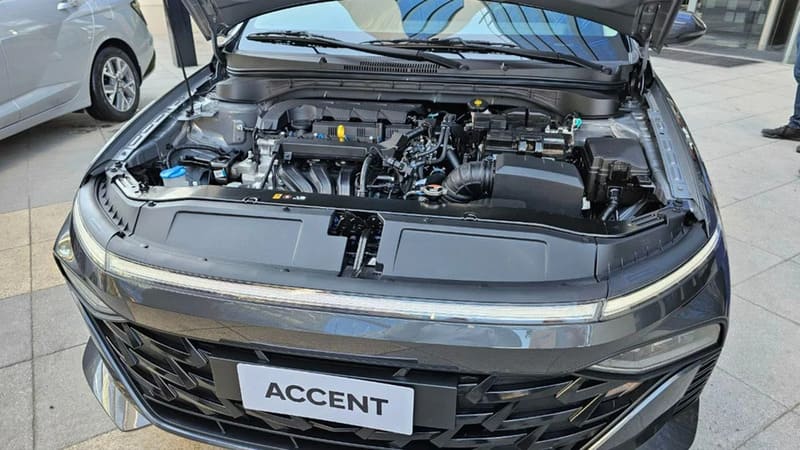 Chiếc Accent 2024 vẫn sử dụng lại khối động cơ Kappa 1.4 MPI trước đây