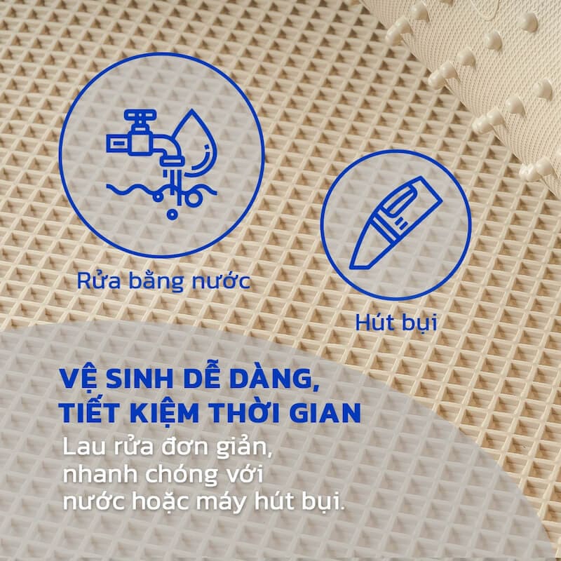 Vệ sinh dễ dàng, tiết kiệm thời gian