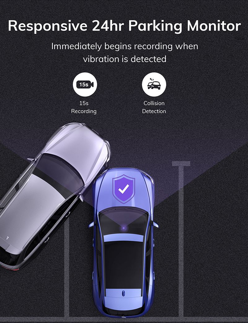 VAVA Dual Dash Cam sẽ hoạt động 24/24 nhằm bảo vệ KIA Carens 2022