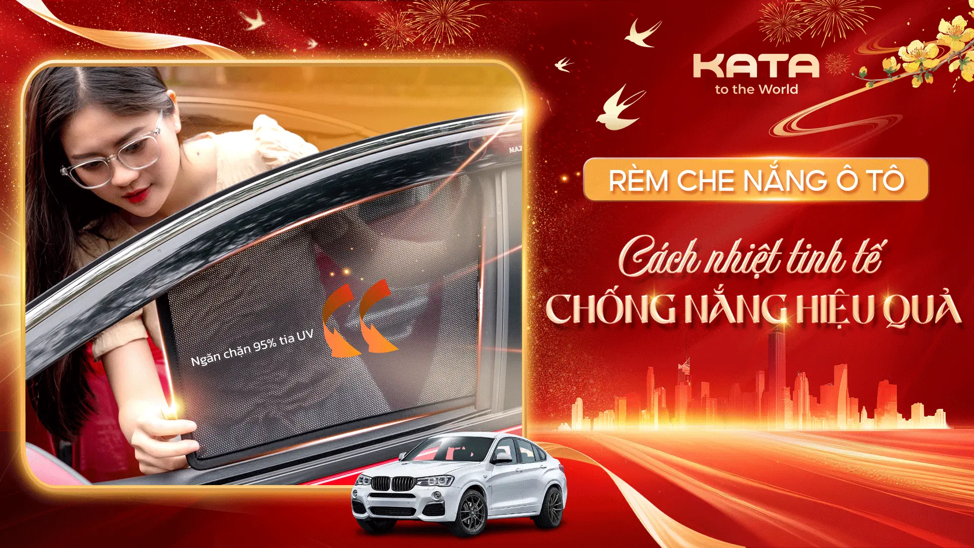 Rèm che nắng KATA Chúc mừng năm mới 2026