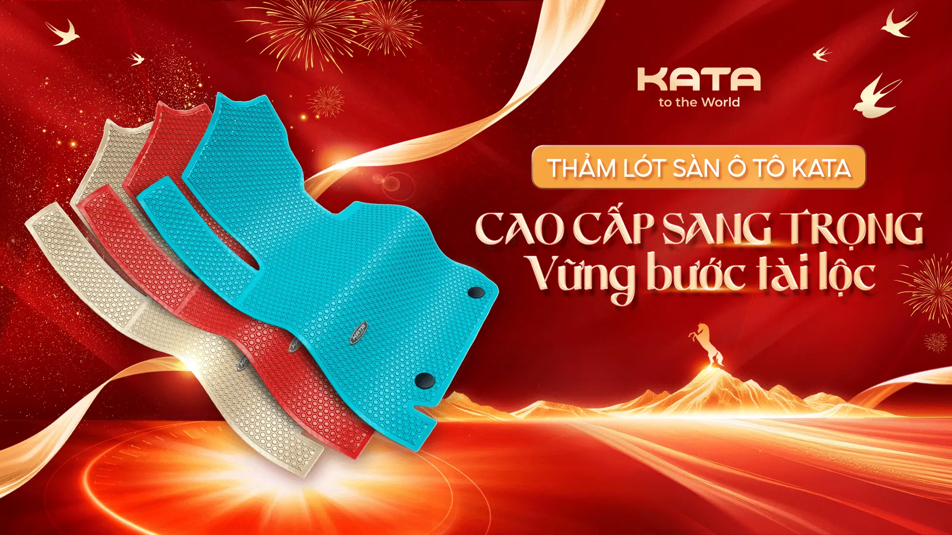 Thảm lót sàn ô tô KATA chúc mừng năm mới 2026