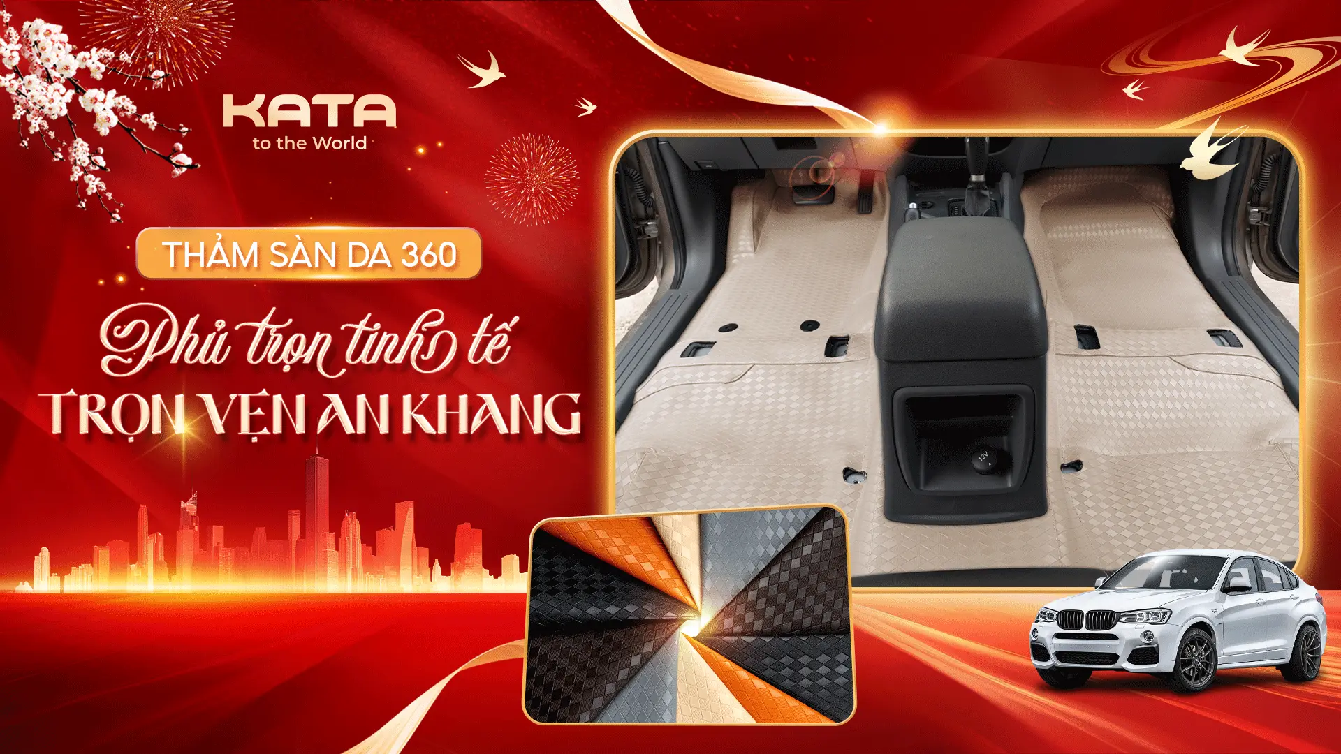 Thảm sàn da 360 KATA Chúc mừng Năm mới 2026