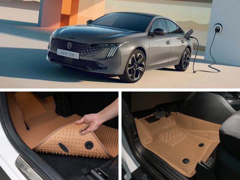 Sàn xe Peugeot 508 được bảo vệ tuyệt đối nhờ thảm lót sàn KATA