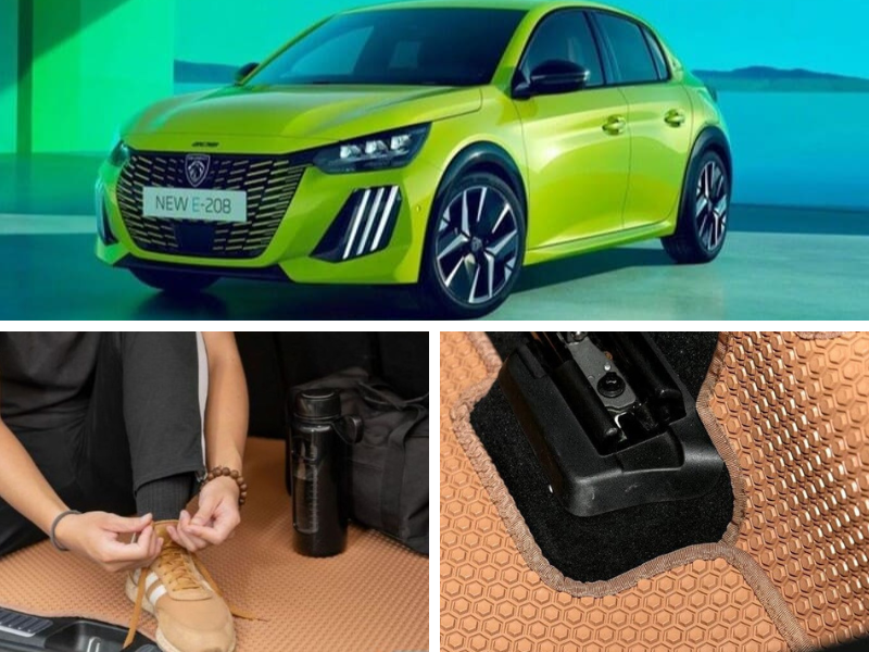 Tháo lắp thảm Peugeot 208 rất dễ dàng