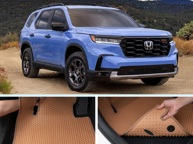 Thảm lót sàn ô tô Honda Pilot vệ sinh dễ dàng