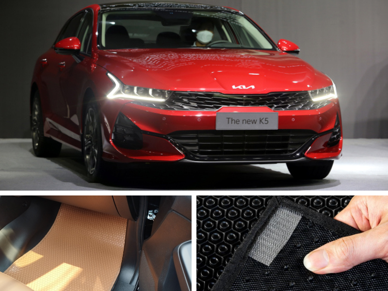 Thảm lót sàn ô tô Kia K5 bảo vệ toàn bộ diện tích sàn xe