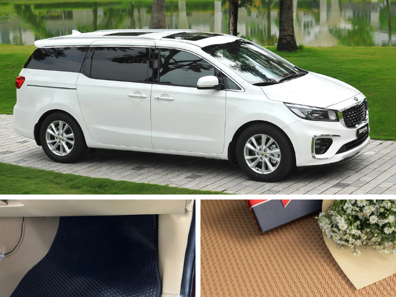 Thảm lót sàn ô tô Sedona màu đen và màu nâu