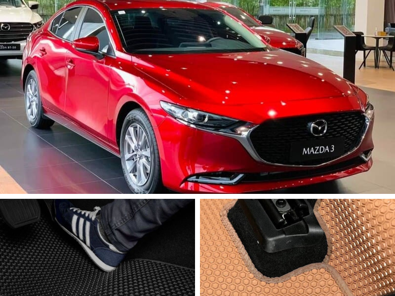 Vệ sinh thảm lót sàn Mazda 3 cực kỳ đơn giản, không cần ra Gara