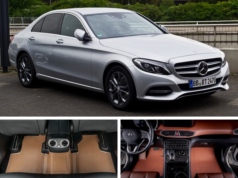 Thảm lót sàn ô tô Mercedes C W205 phiên bản mới nhất