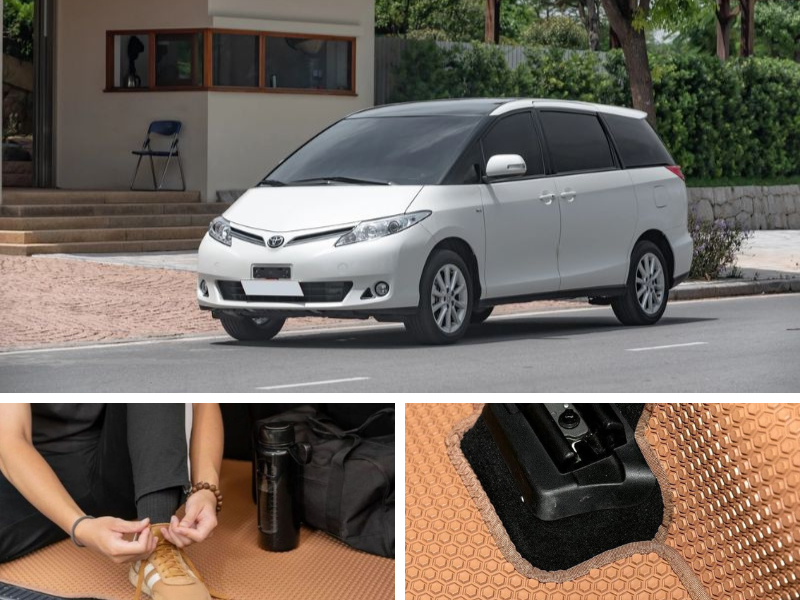 Thảm có họa tiết hình lục giác giúp vệ sinh dễ dàng