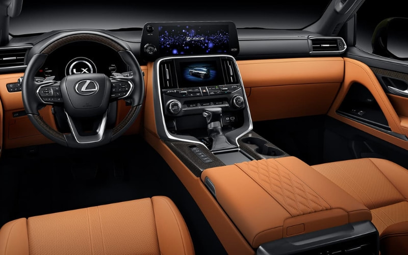 Lexus tích hợp cho LX600 Vip 2024 một bộ màn hình cảm ứng kép 