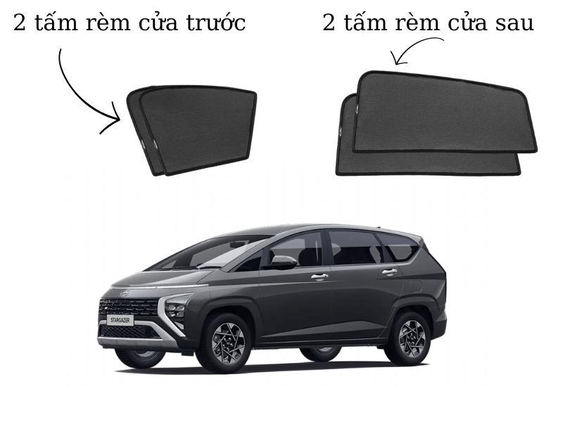 Vị trí tấm rèm KATA trên xe Hyundai Stargazer