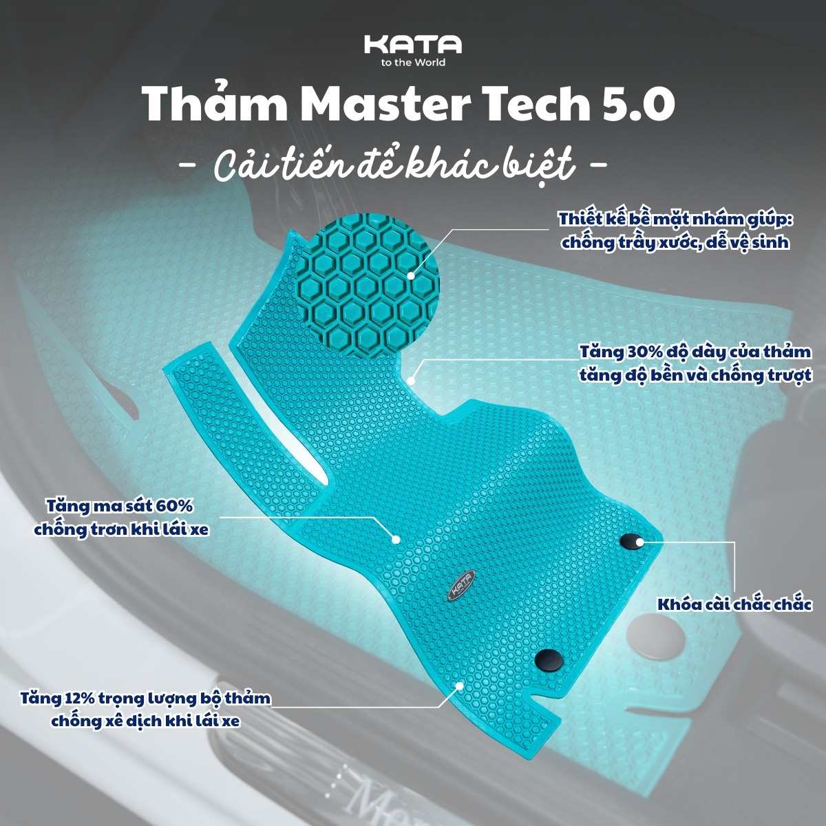 Thảm KATA Master Tech 5.0 được thiết kế tinh tế, mang tính thẩm mỹ cao