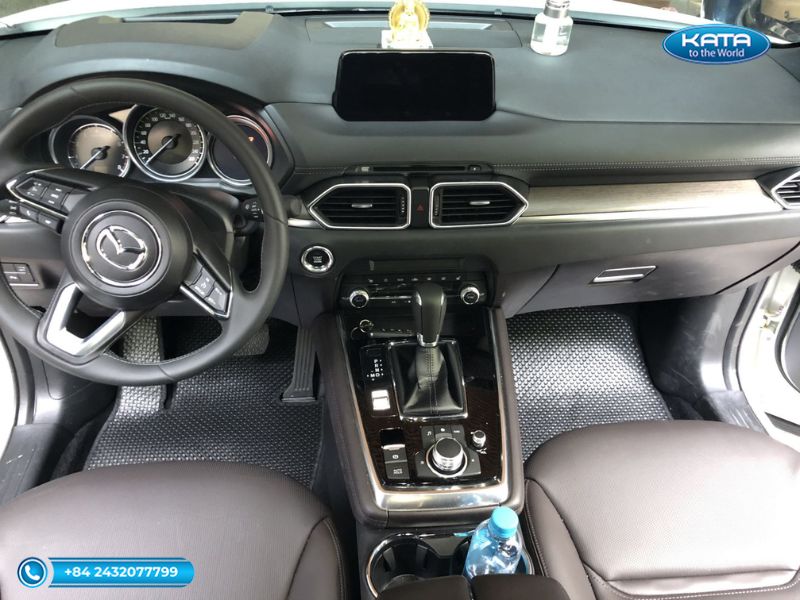Thảm lót sàn ô tô Mazda CX-80 màu đen ghế hàng đầu
