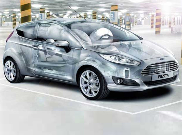 Các vị trí của túi khí trên Ford Fiesta