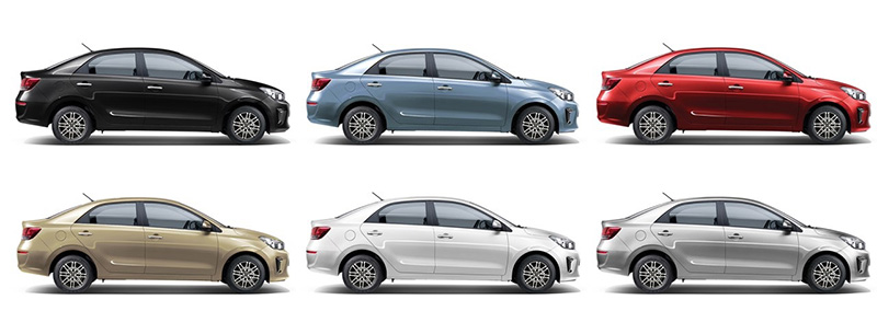 kia soluto có mấy màu