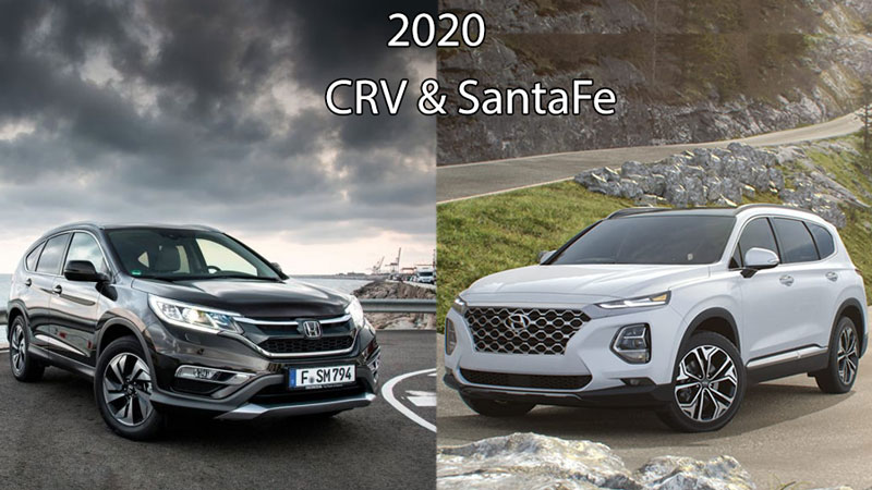 So sánh crv và santafe 2020 
