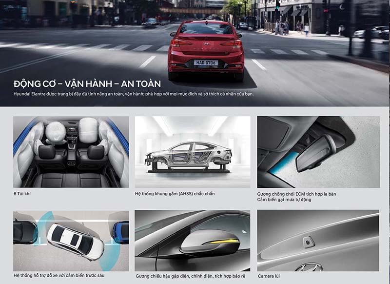 trang bị an toàn của hyundai elantra